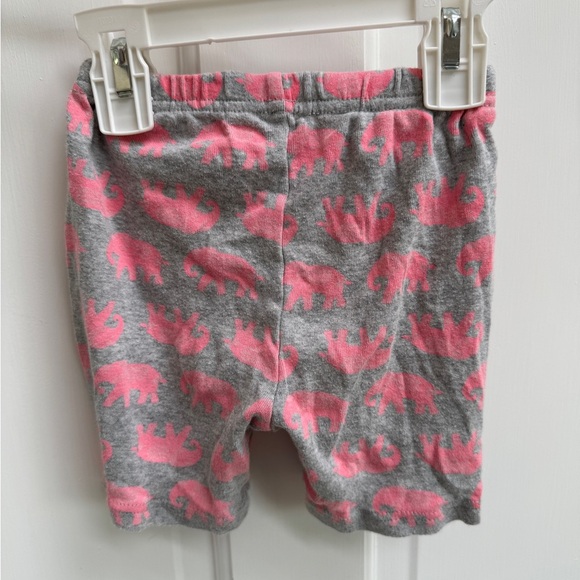 Crazy 8 3T Girls Gray and Pink Elephant Patterned Bermuda Shorts - Picture 3 of 4